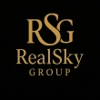 RealSky Group – luxury real estate logo RSG in gold black